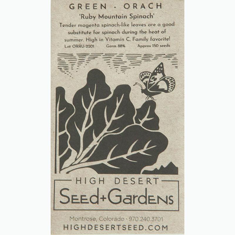 Ruby Mountain Spinach (Orach) Seeds High Desert Seed and Gardens