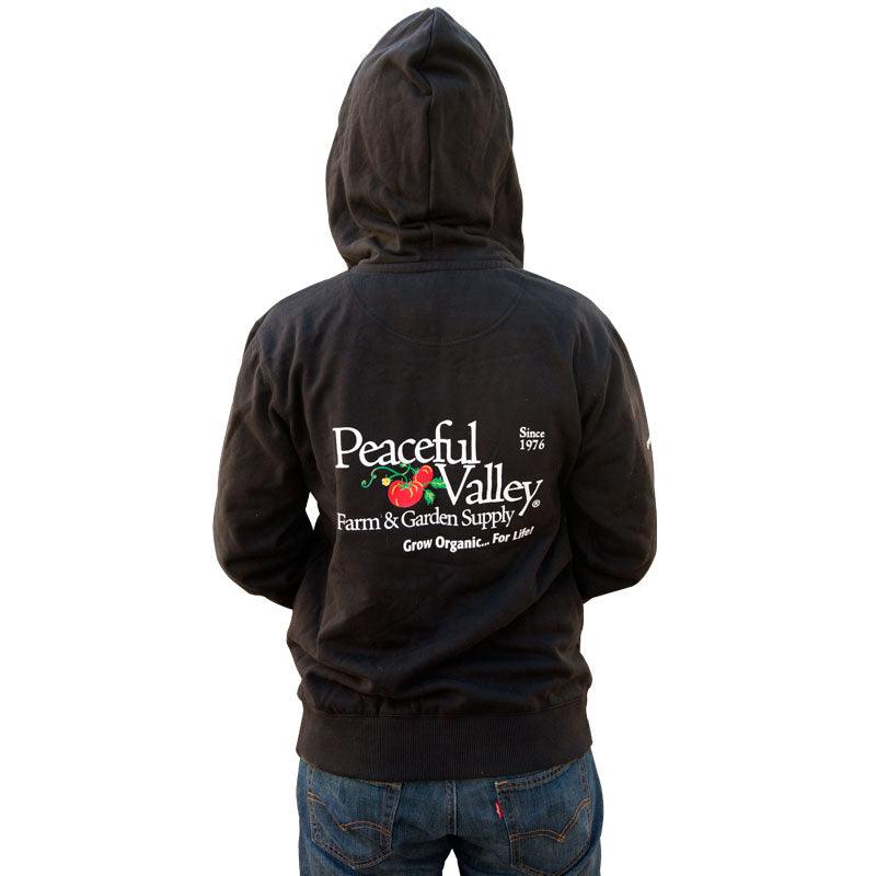 Peaceful Valley Hooded Zipper Sweatshirt - Large (Black) Peaceful Valley