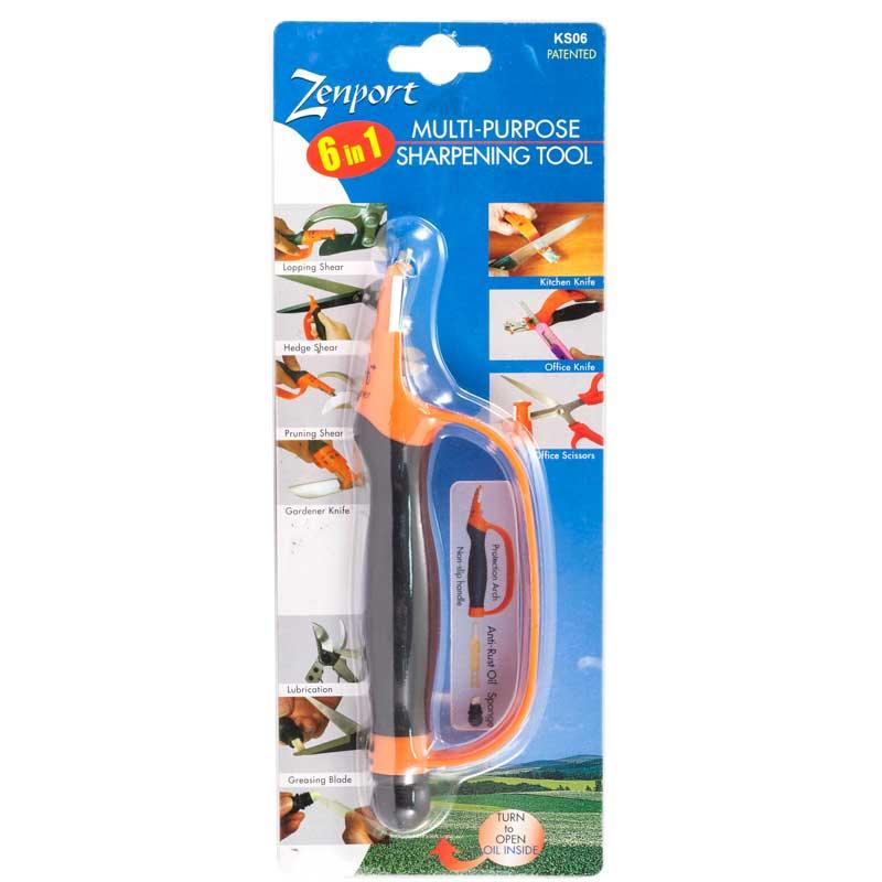 Zenport 6-in-1 Multi Sharpener (For Pruners, Scissors, and Knives) Zenport
