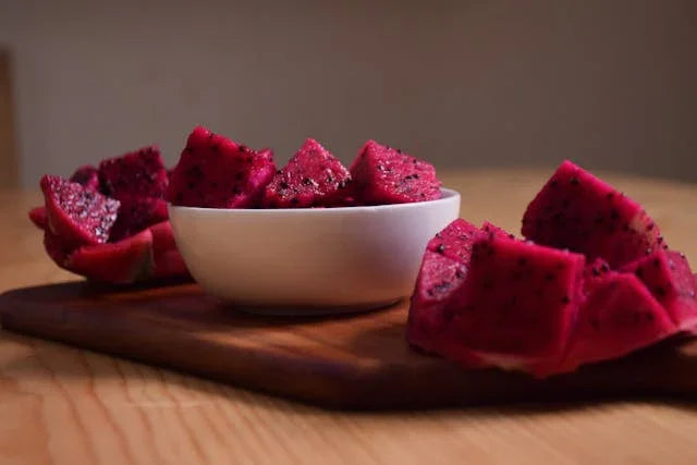 Close-Up Photo of Sliced Dragon Fruit