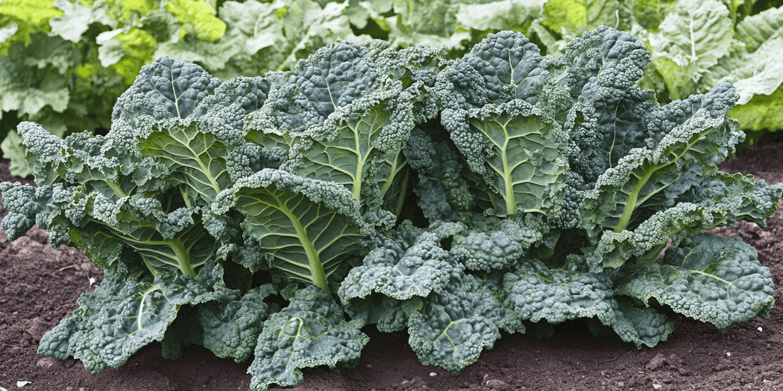 Dark green dinosaur kale leaves