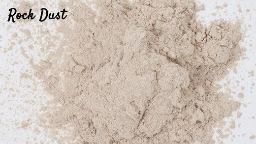 Close-up of pale gray rock dust