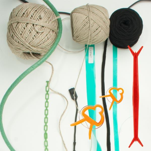 Assorted plant ties, twine, and clips