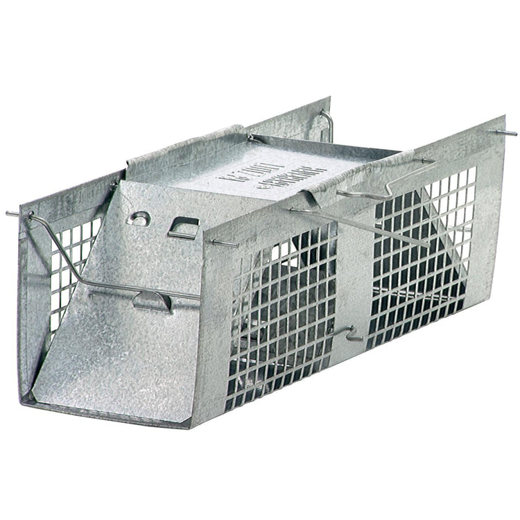 Rectangular metal live-capture animal trap