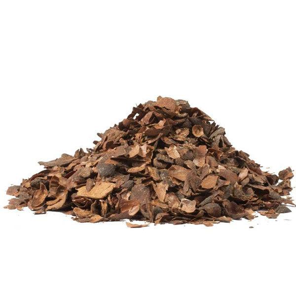Pile of brown biodegradable mulch