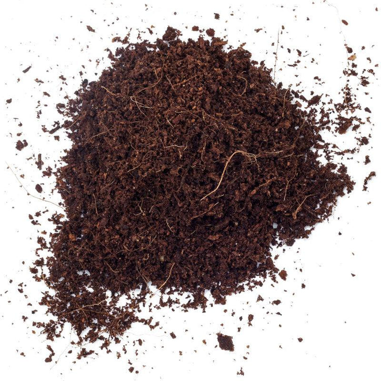 Mound of fine brown coco peat