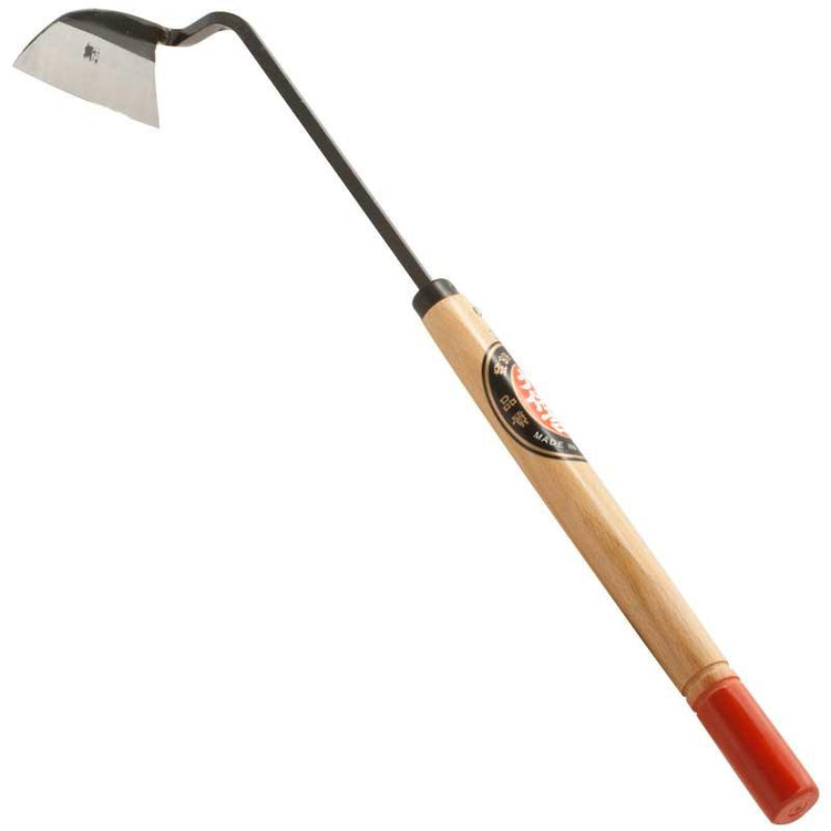 Hand weeder with wooden handle