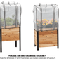 Greenhouse Cover 18" x 24" Cedar Planters
