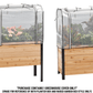Greenhouse Cover 18" x 36" Cedar Planters