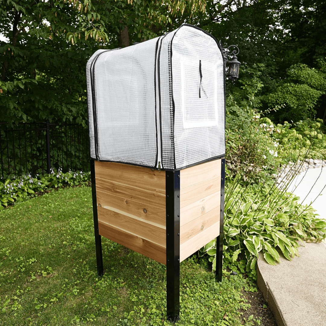 Greenhouse Cover Cedar Planters