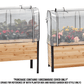 Greenhouse Cover 18" x 48" Cedar Planters