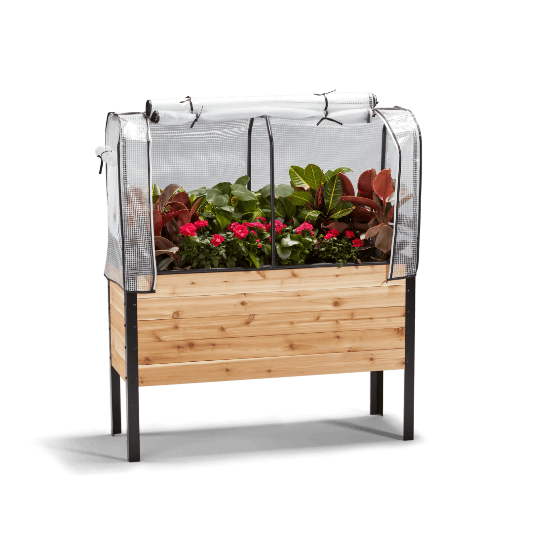 Greenhouse Cover Cedar Planters