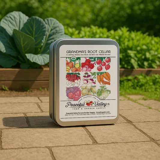 Gift Seed Tin - Grandma's Root Cellar Collection Peaceful Valley