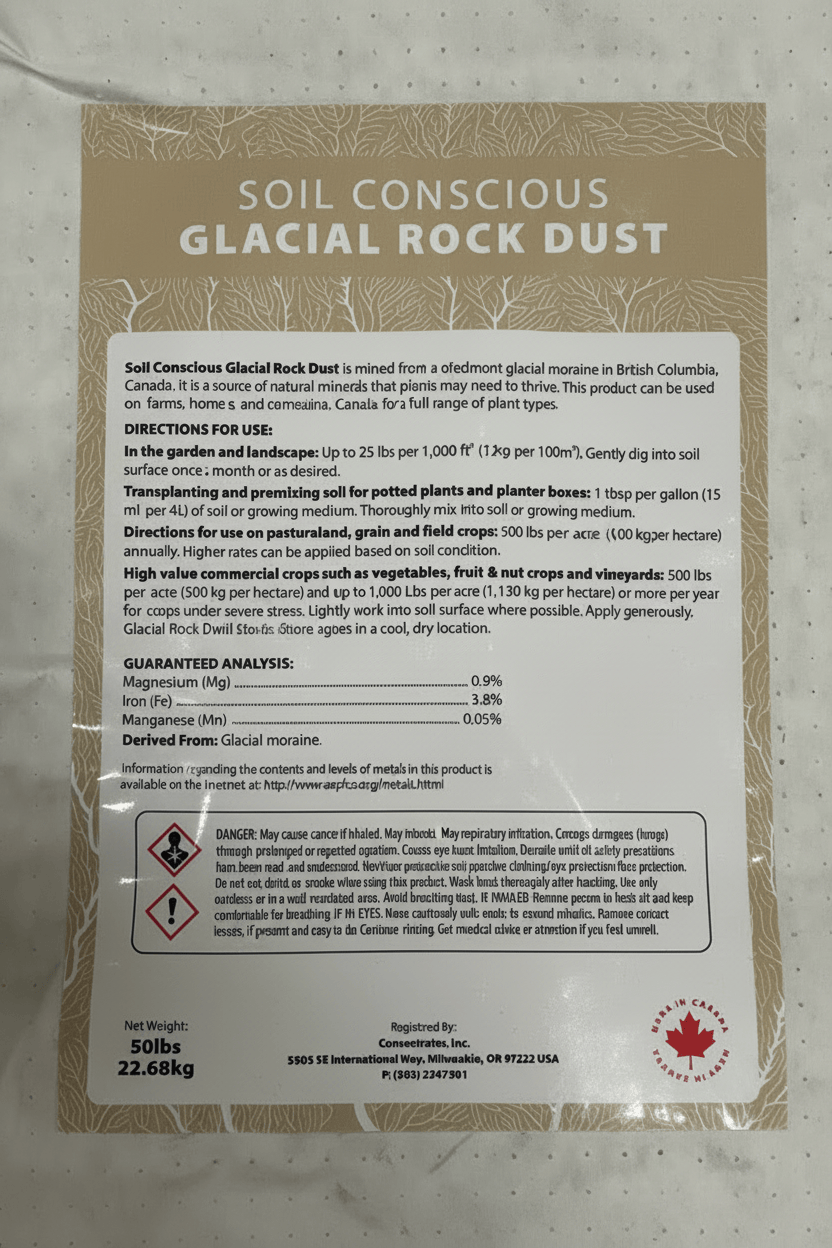 Soil Conscious Glacial Rock Dust - 50 lb - Organic Grow Organic