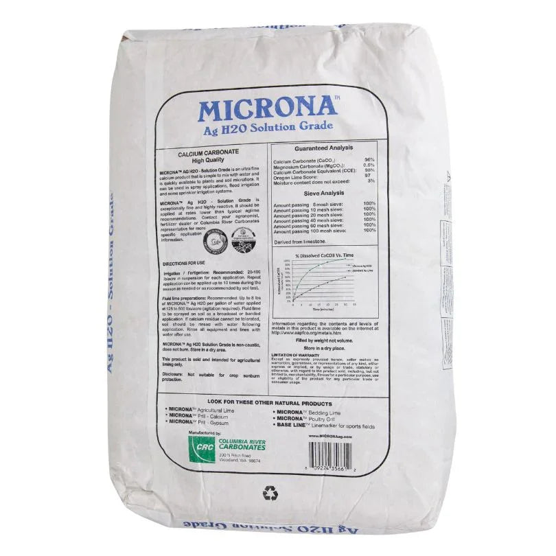Organic Limestone Microna Ag H2O (50 lb) Grow Organic