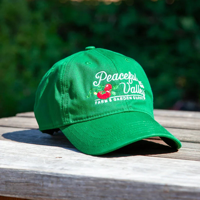 Peaceful Valley Organic Green Cotton Ball Cap Peaceful Valley