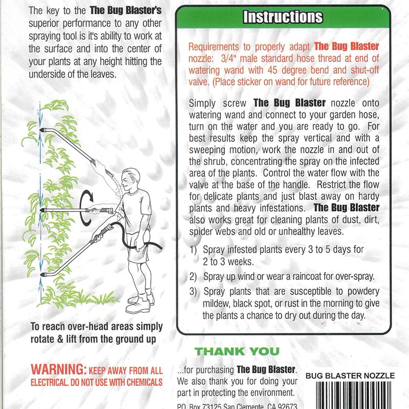Bug Blaster Spray Nozzle Grow Organic