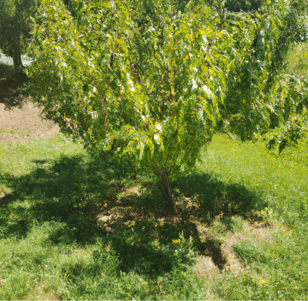 Young Galaxy peach tree