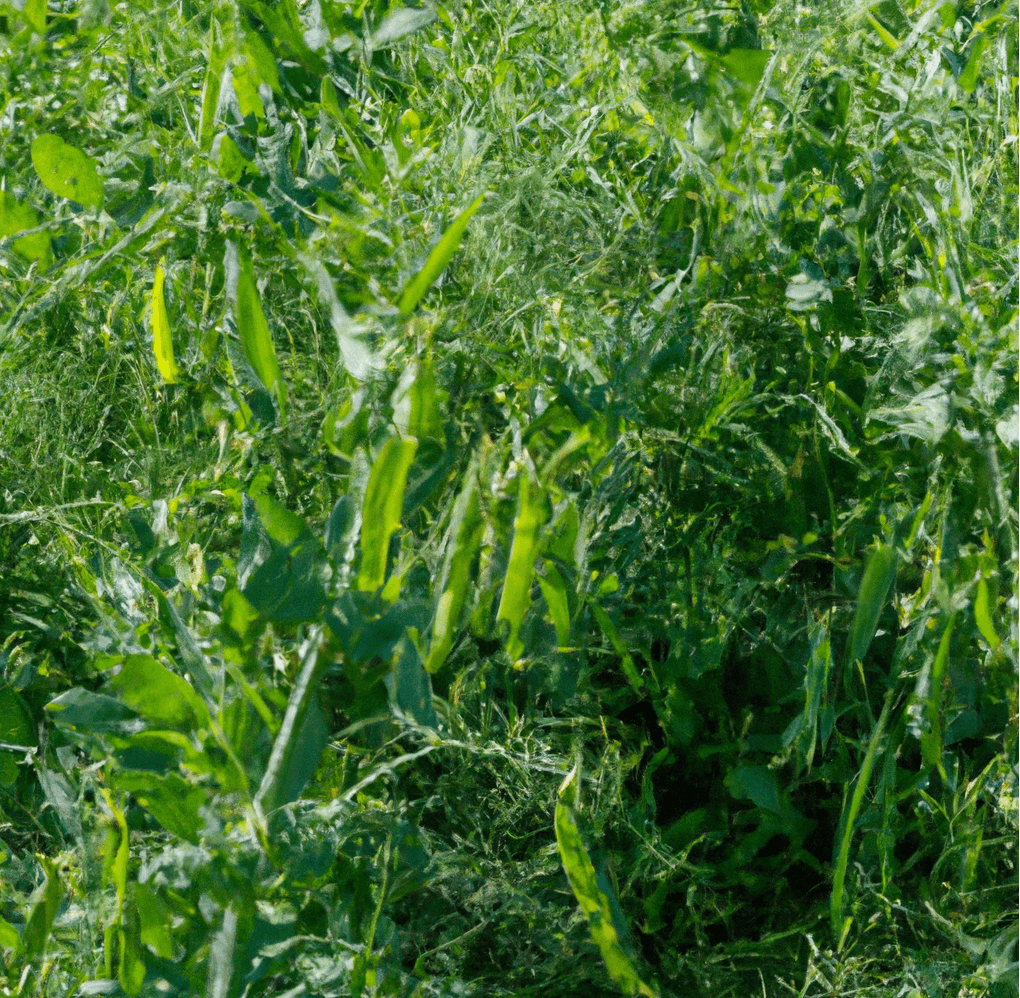 Dense green annual cover crop