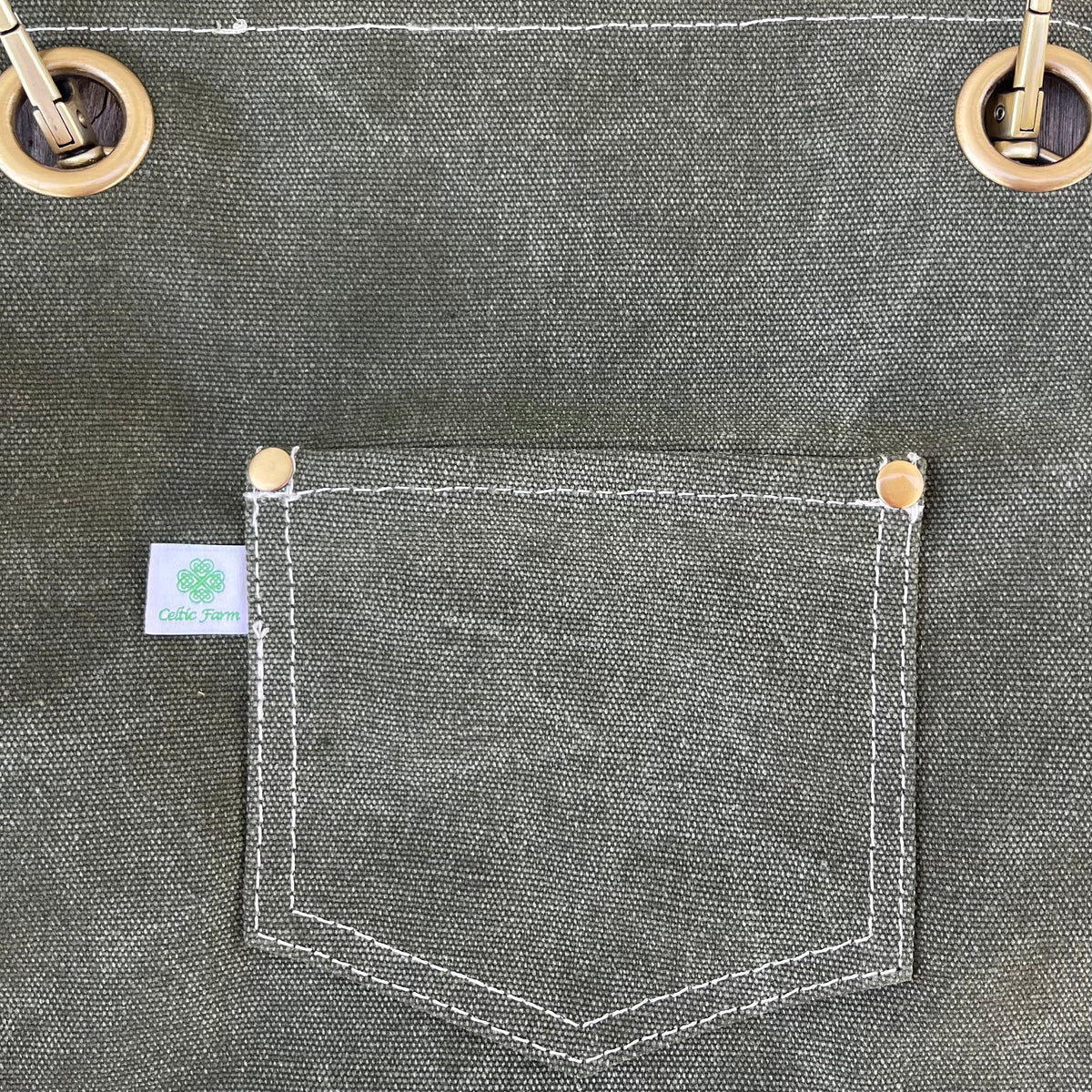 Gardening Apron - Waxed Canvas Apron with Pockets The Celtic Farm