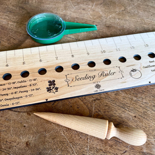 Seeding Gift Set - Dibble, Seeder and Ruler The Celtic Farm