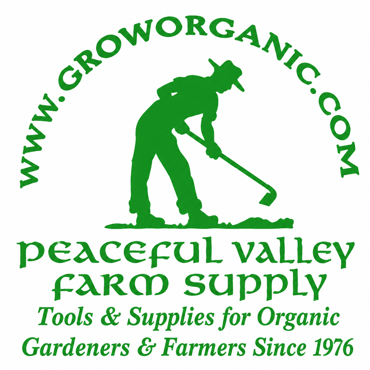 Peaceful Valley 1976 Sticker Farm Supply Grow Organic