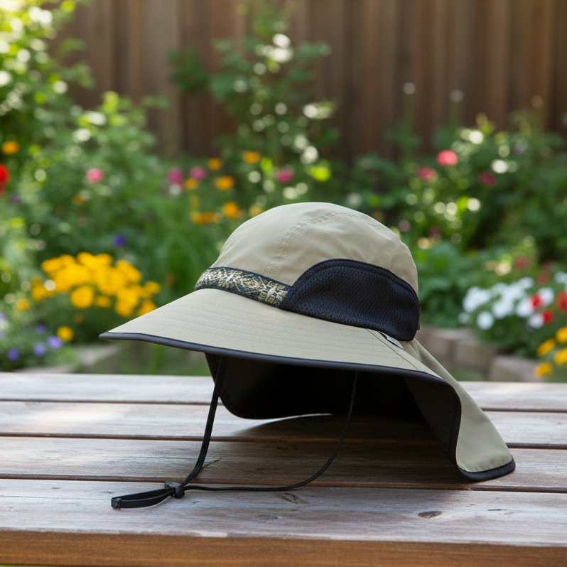 Gardeners Sun Hat, Sand/Black (Large) Sunday Afternoons
