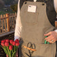 Gardening Apron - Waxed Canvas Apron with Pockets (Grey Green) The Celtic Farm