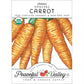 Danvers Carrot Seeds (Organic) Peaceful Valley