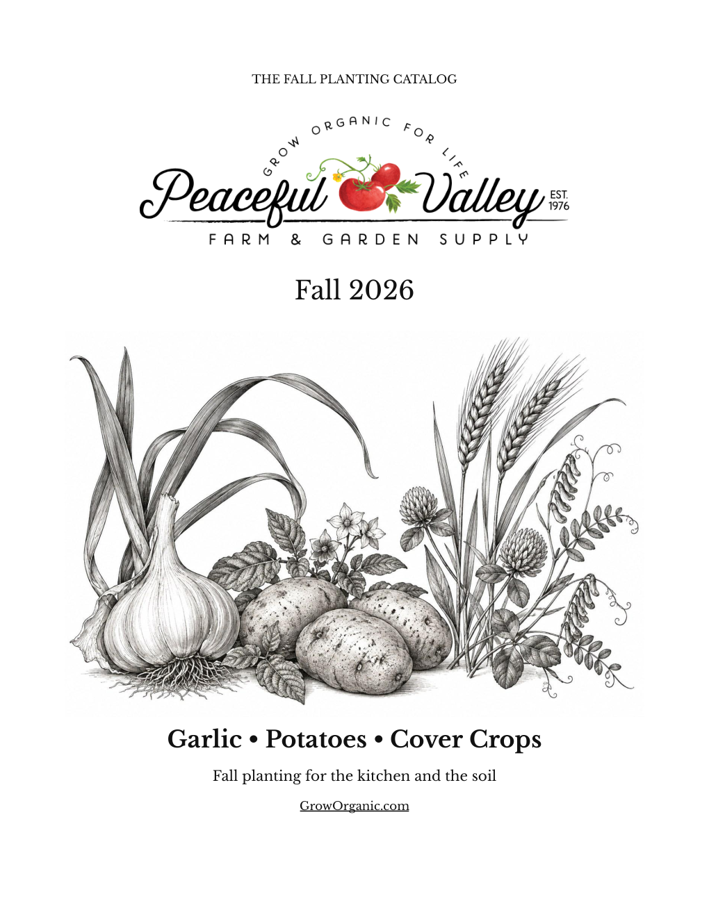 Peaceful Valley Fall 2026 Catalog – Coil-Bound Print Edition Peaceful Valley