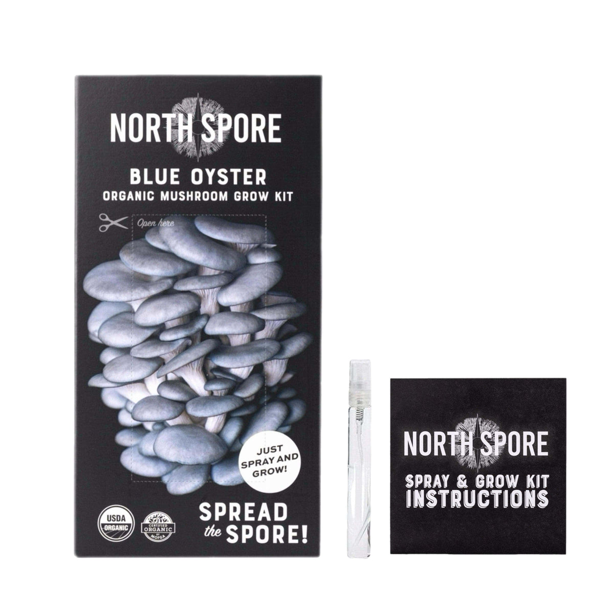 Organic Blue Oyster ‘Spray & Grow’ Mushroom Growing Kit North Spore