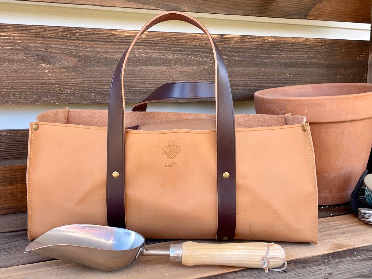 Unique Garden Tool Set & Gift Leather Garden Bag ( + $65 ) The Celtic Farm