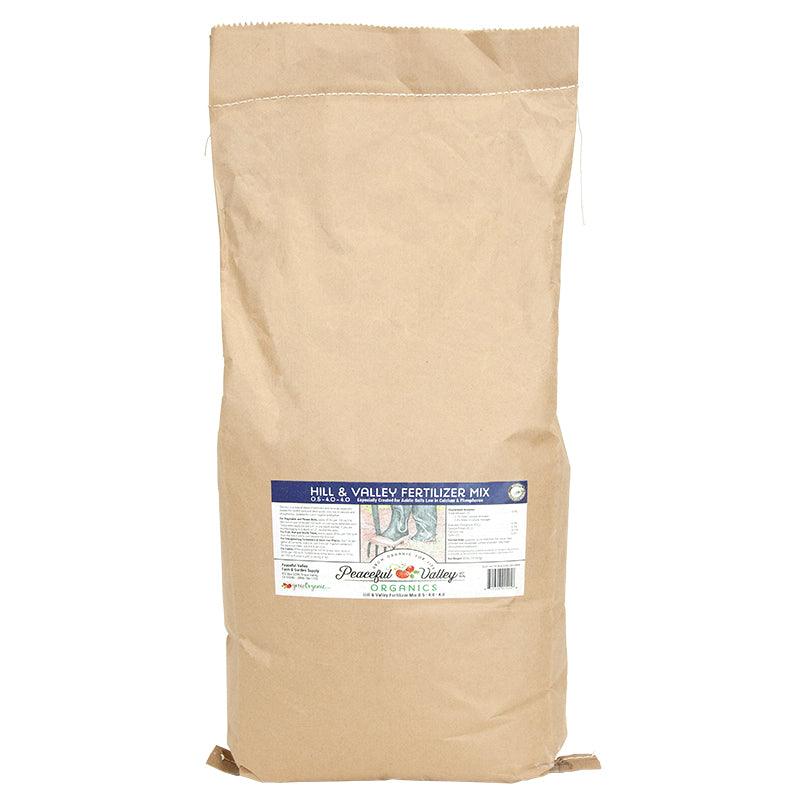 Hill & Valley Fertilizer Mix 0.5-4.0-4.0 (40 lb) Peaceful Valley