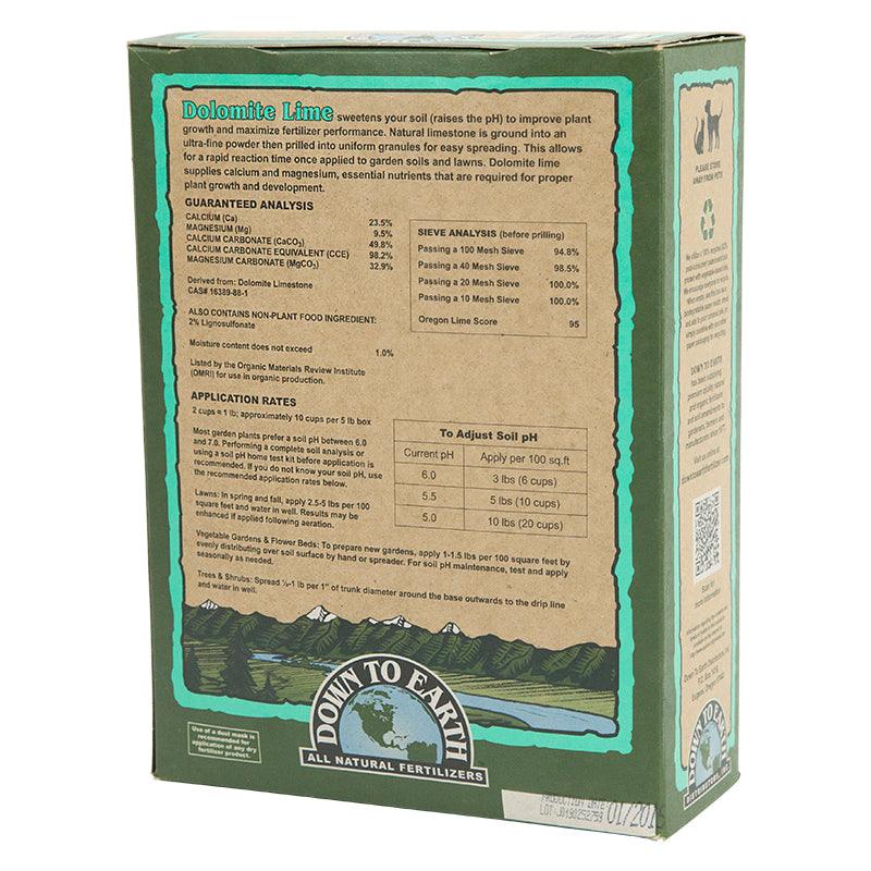 Dolomite Lime Prilled (5 lb box) Down to Earth
