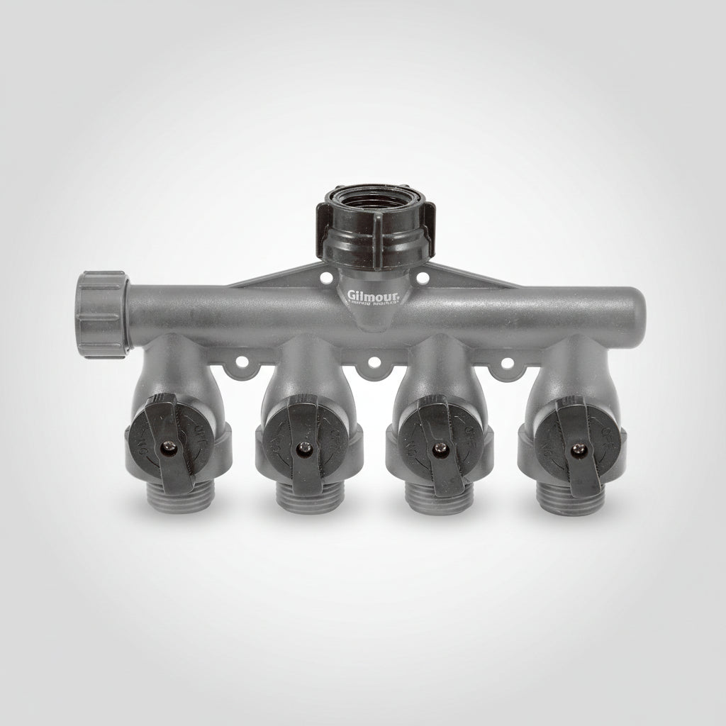 Gilmour 4-Way Hose Connector Plastic Gilmour