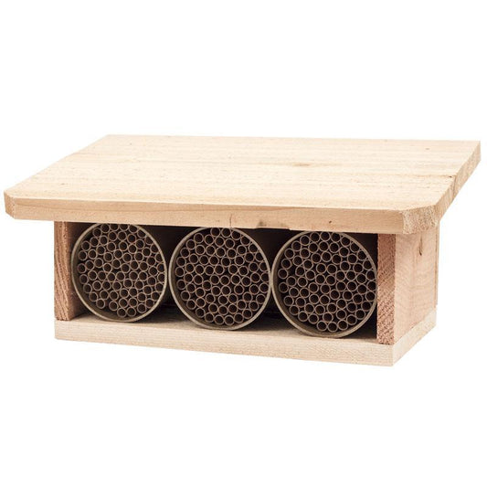 Mason Bee Cedar Shelter with Bee Houses Knox Cellars Native Pollinators
