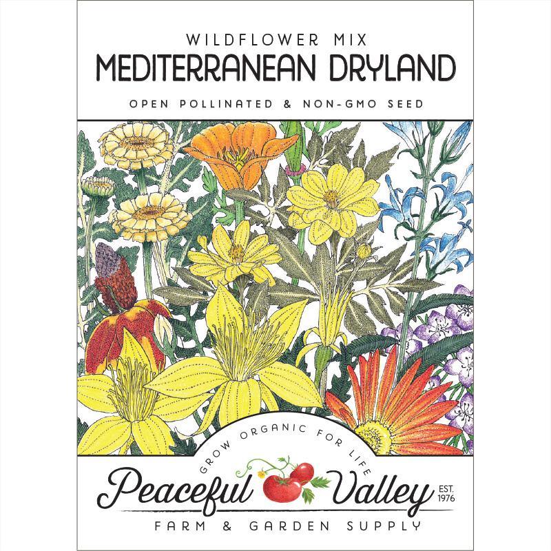 Mediterranean Dryland Wildflower Mix (pack) Peaceful Valley