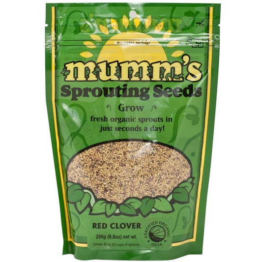 Organic Red Clover Sprouting Seeds Mumm's
