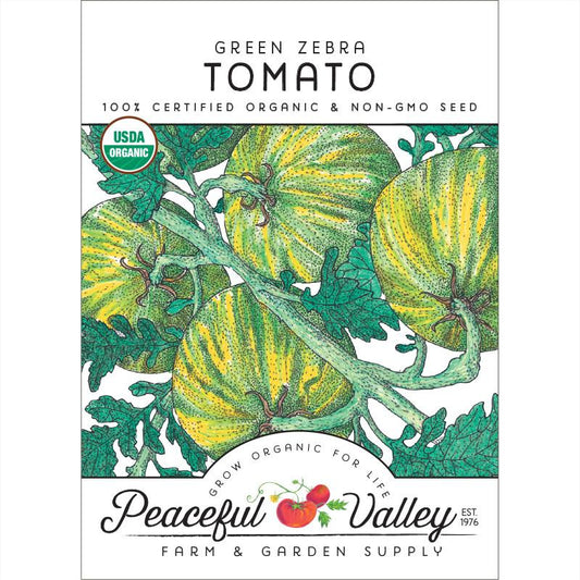 Green Zebra Tomato Seeds (Organic) Peaceful Valley