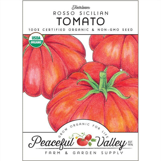 Paste Rosso Sicilian Tomato Seeds (Organic) Peaceful Valley