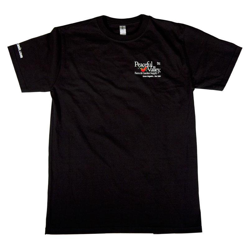 Peaceful Valley's Organic Black T-Shirt (XX-Large) Peaceful Valley
