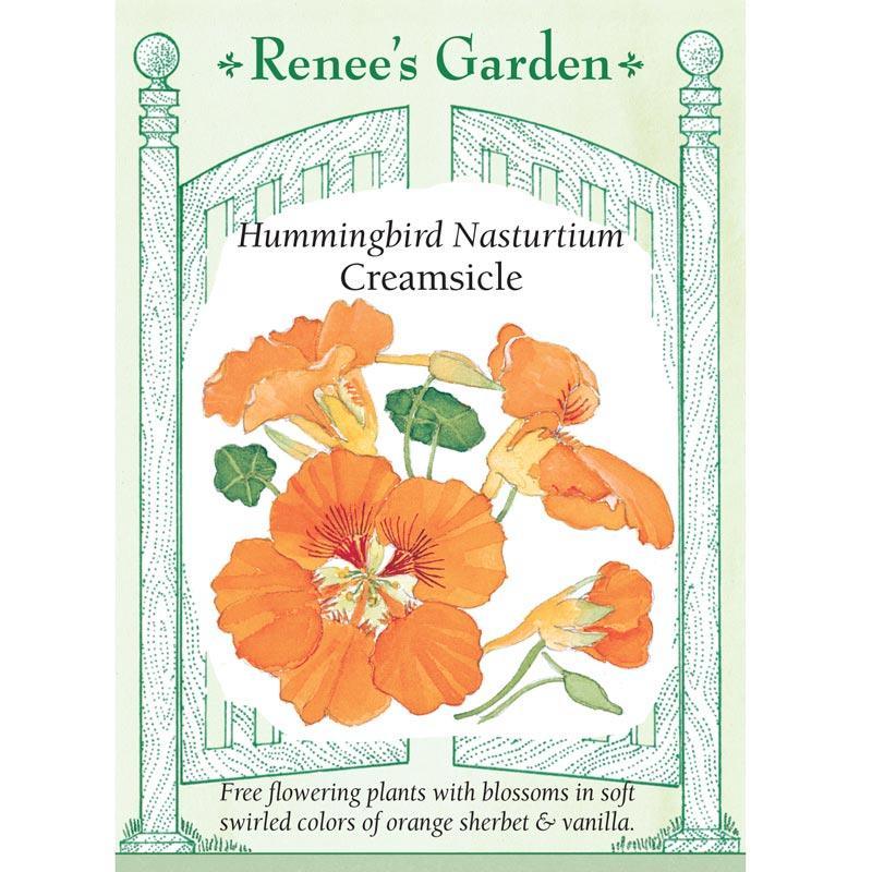 Creamsicle Hummingbird Nasturtium Flower Seeds Renee's Garden
