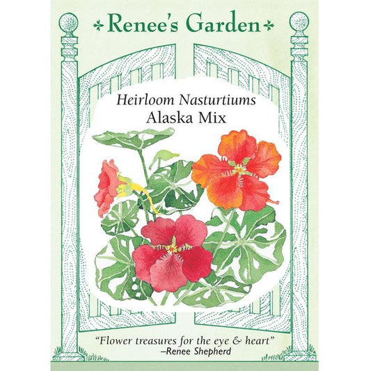 Alaska Nasturtium Flower Seed Mix Renee's Garden