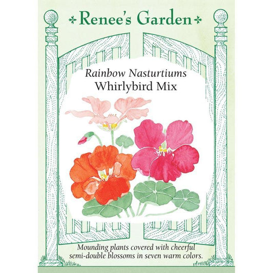 Whirlybird Rainbow Nasturtium Flower Seed Mix Renee's Garden