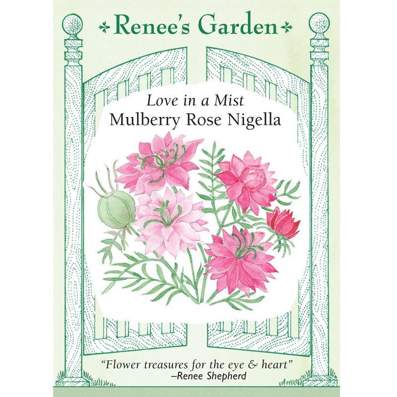 Mulberry Rose Love In A Mist Nigella Flower Seeds Renee's Garden
