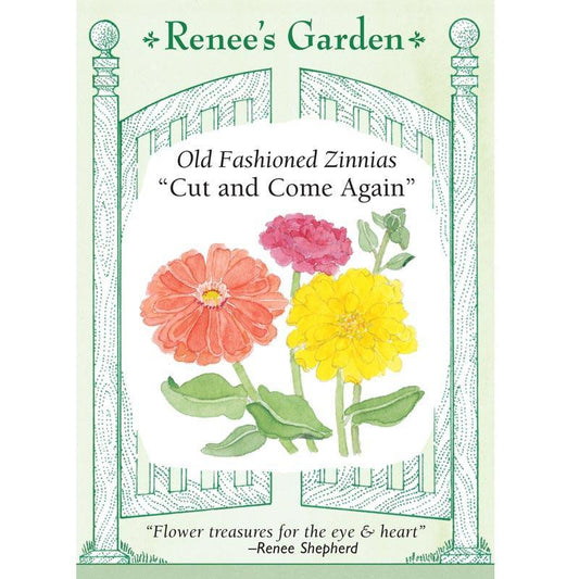 Old Fashioned Cut & Come Again Zinnia Flower Seeds Renee's Garden