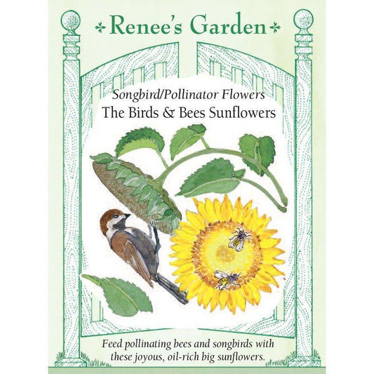 The Birds & Bees Songbird Sunflower Flower Seeds Renee's Garden