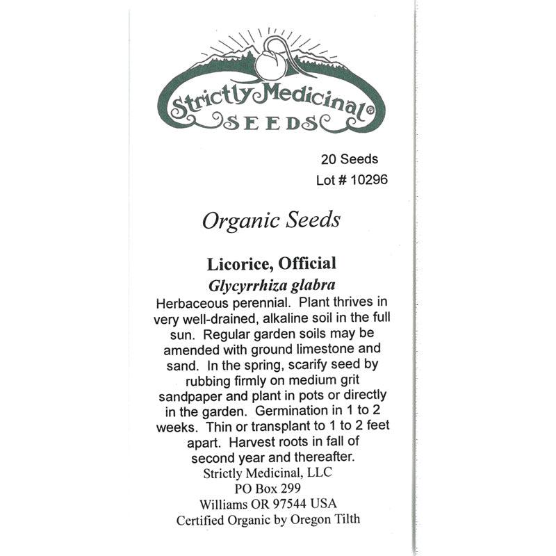 Official Licorice Seeds Strictly Medicinal