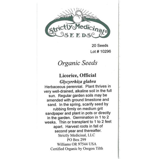 Official Licorice Seeds Strictly Medicinal